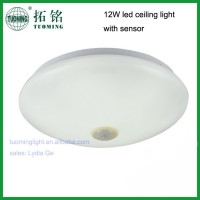 indoor usage motion sensor round fixtures 12W led round emergency ceiling light